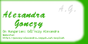 alexandra gonczy business card